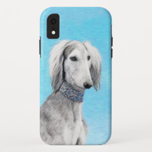 Saluki (Silver) Painting - Cute Original Dog Art Case-Mate iPhone Case