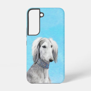 Saluki (Silver) Painting - Cute Original Dog Art Samsung Galaxy Case