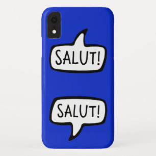 SALUT! French Language Greeting Speech Bubble Case-Mate iPhone Case