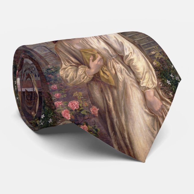 Salutation of Beatrice by Dante Gabriel Rossetti Tie (Rolled)