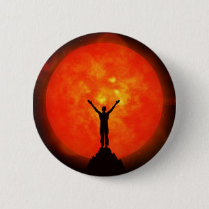 Salutation To The Sun Button / Badge