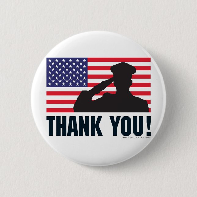 Salute 6 Cm Round Badge (Front)