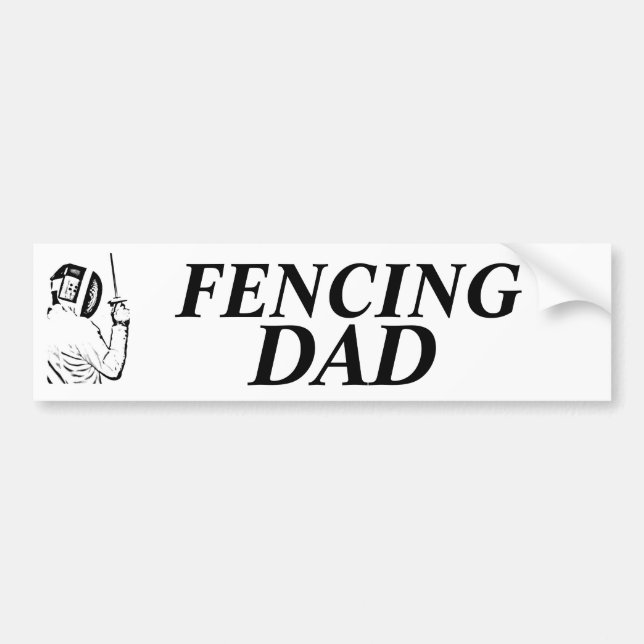 salute, FENCING DAD Bumper Sticker (Front)