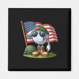 Salute Golf American Usa Flag Memorial Day 4th Of Magnet
