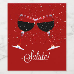 Salute! Holiday Wine Label