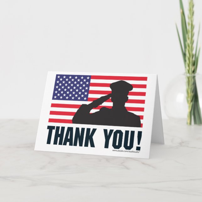 Salute Thank You Card (Front)