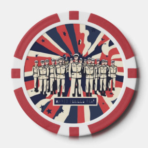 "Salute to Service: Happy Armed Forces Day"T-Shirt Poker Chips