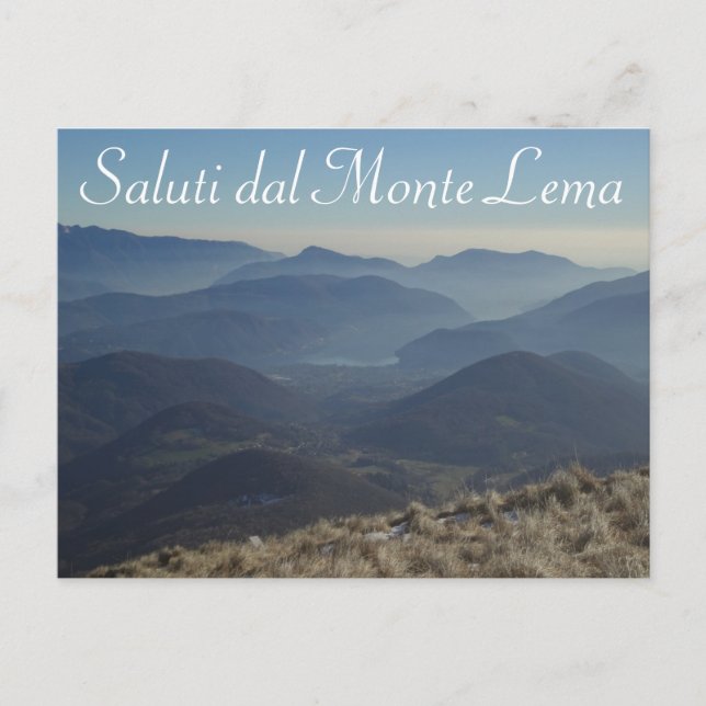 "Saluti dal Monte Lema" - Swiss Postcard (Front)