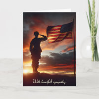 Saluting American Soldier For Sympathy