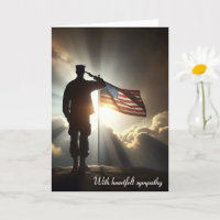 Saluting American Soldier For Sympathy
