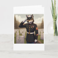 Saluting Marine Corps Wolf