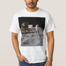 Saluting The U.S. Flag On The Moon