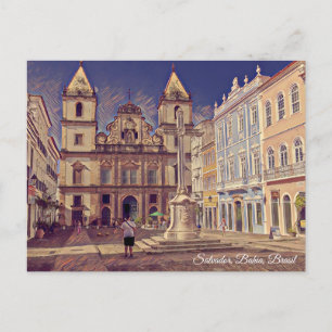 Salvador, Bahia, Brazil, Igreja São Francisco Art Postcard