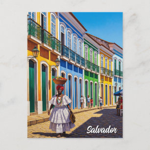 Salvador Brazil Perlourinho Travel Postcard