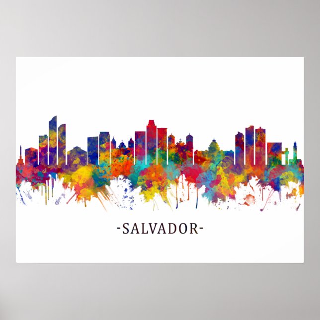 Salvador Brazil Skyline Poster (Front)