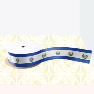 Salvador Flag ribbon, El Salvador fashion /sports Satin Ribbon