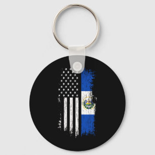 Salvadoran America Flag - El Salvador Usa Shirt Key Ring