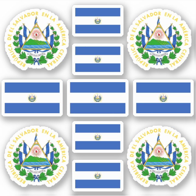 Salvadoran state symbols / coat of arms and flag (Front)
