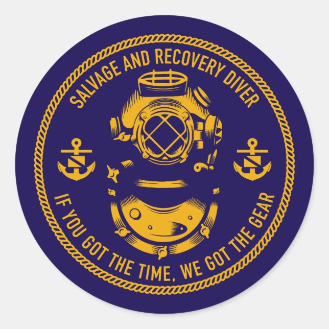  Salvage & Recovery Diver Classic Round Sticker (Front)