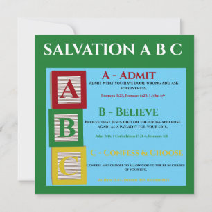 Salvation abc card