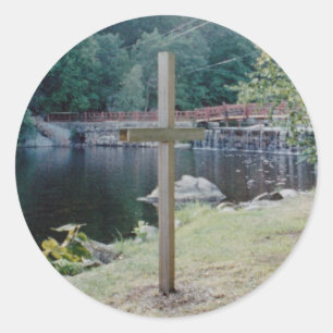 Salvation Cross Classic Round Sticker