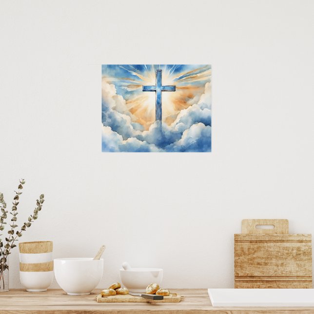 Salvation, Cross in the Clouds, Poster (Kitchen)