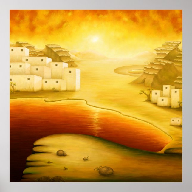 "Salvation" - Middle East, Orient Sunset Painting Poster (Front)