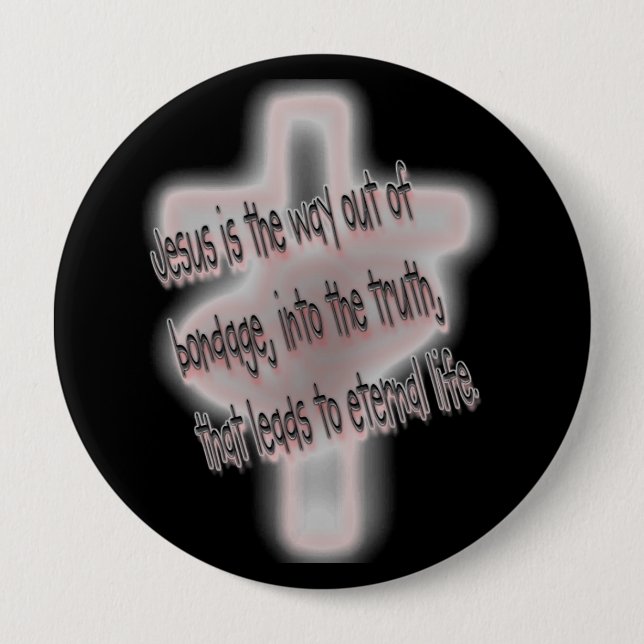 Salvation simply stated 10 cm round badge (Front)
