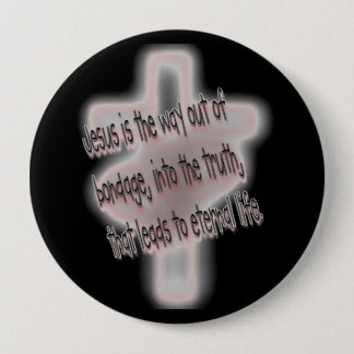 Salvation simply stated 10 cm round badge