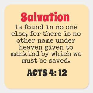 salvation  square sticker