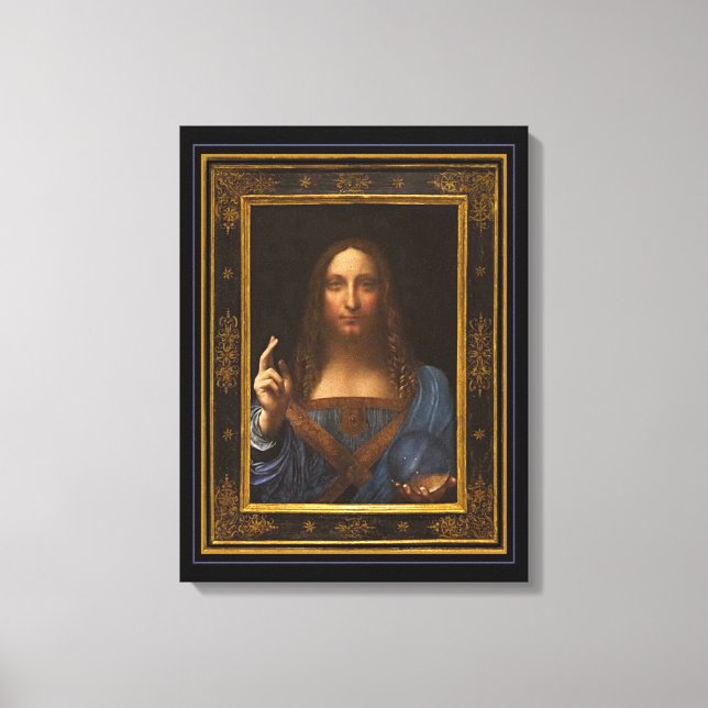 Salvator Mundi 1500 Leonardo da Vinci Canvas Print (Front)