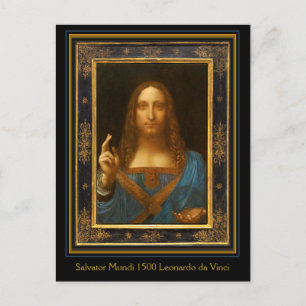 Salvator Mundi 1500 Leonardo da Vinci Postcard