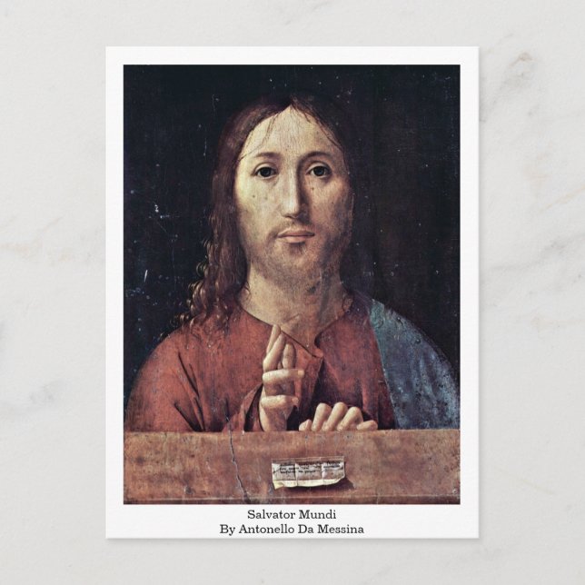 Salvator Mundi By Antonello Da Messina Postcard (Front)
