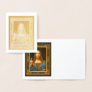 Salvator Mundi by Leonardo da Vinci ~ 1500 Foil C Card