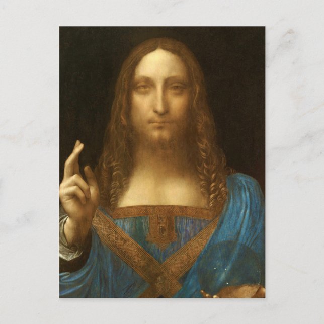 Salvator Mundi by Leonardo da Vinci (c1500) Postcard (Front)