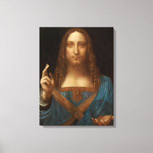 Salvator Mundi (by Leonardo da Vinci) Canvas Print