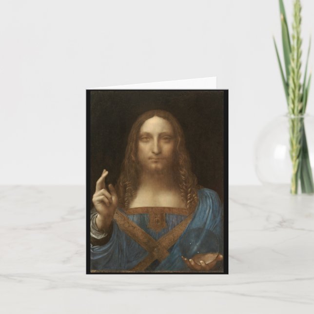 Salvator Mundi by Leonardo da Vinci circa 1500 Card (Front)