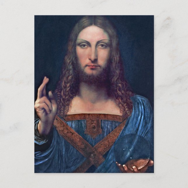 Salvator Mundi by Leonardo da Vinci Postcard (Front)