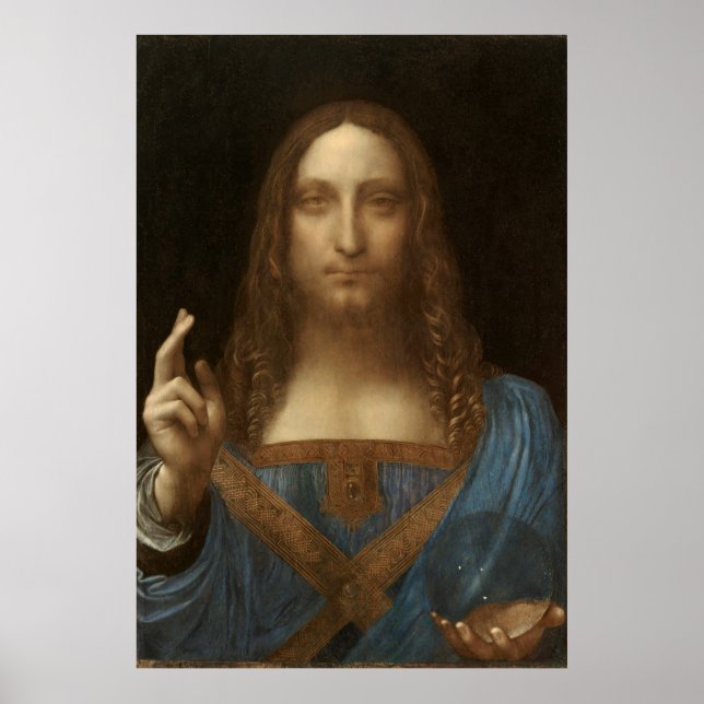 Salvator Mundi by Leonardo da Vinci Poster (Front)