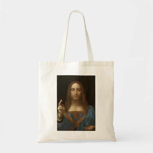 Salvator Mundi (by Leonardo da Vinci) Tote Bag (Front)
