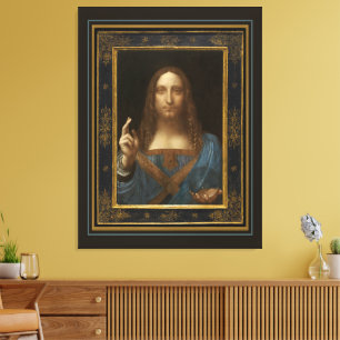 Salvator Mundi c 1500 Leonardo da Vinci Fine Art Canvas Print