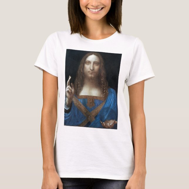 Salvator Mundi, Jesus Christ, Leonardo da Vinci T-Shirt (Front)