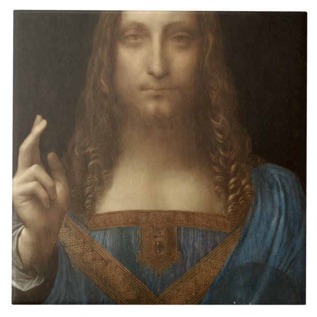 Salvator Mundi (Saviour of the World) (da Vinci) Tile (Front)
