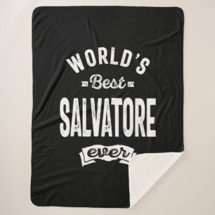 Salvatore Personalised Name Birthday Sherpa Blanket