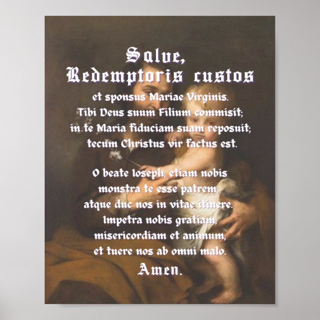 Salve Redemptoris Custos Print (Front)