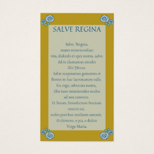 Salve Regina Latin Prayer Card