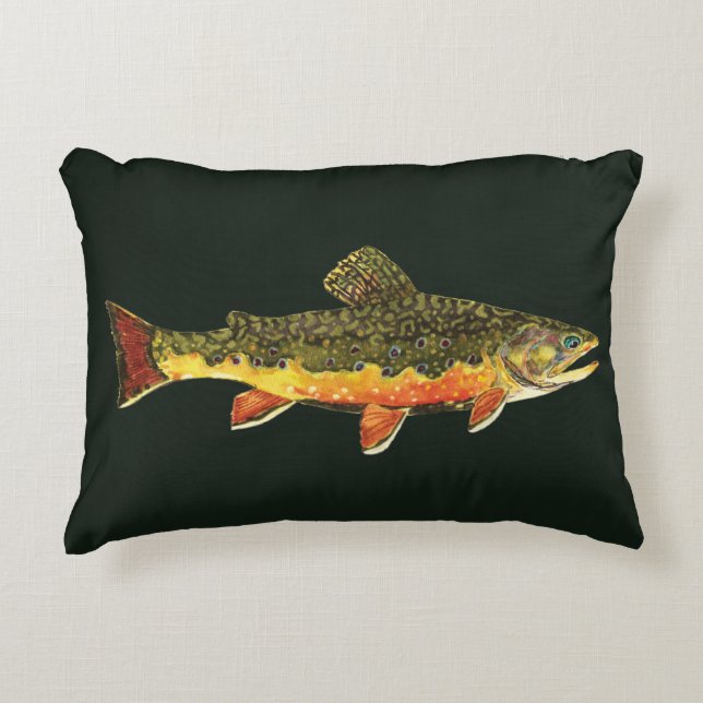 Salvelinus Fontinalis Decorative Cushion (Front)