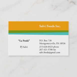 Salvi Foods Business Cards 3