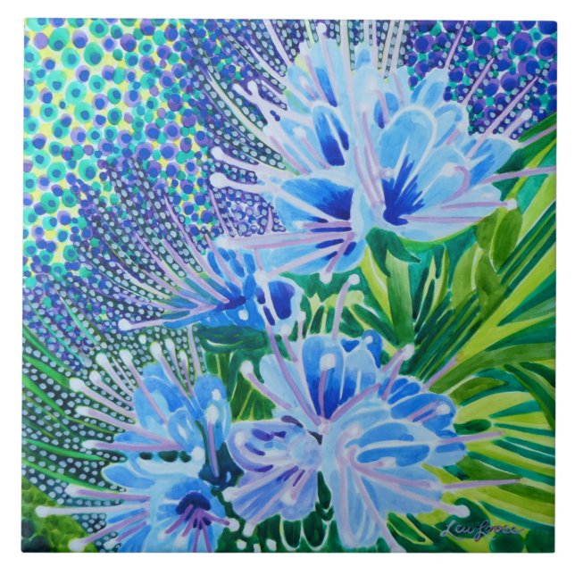 Salvia Bees Bliss ceramic tile (Front)