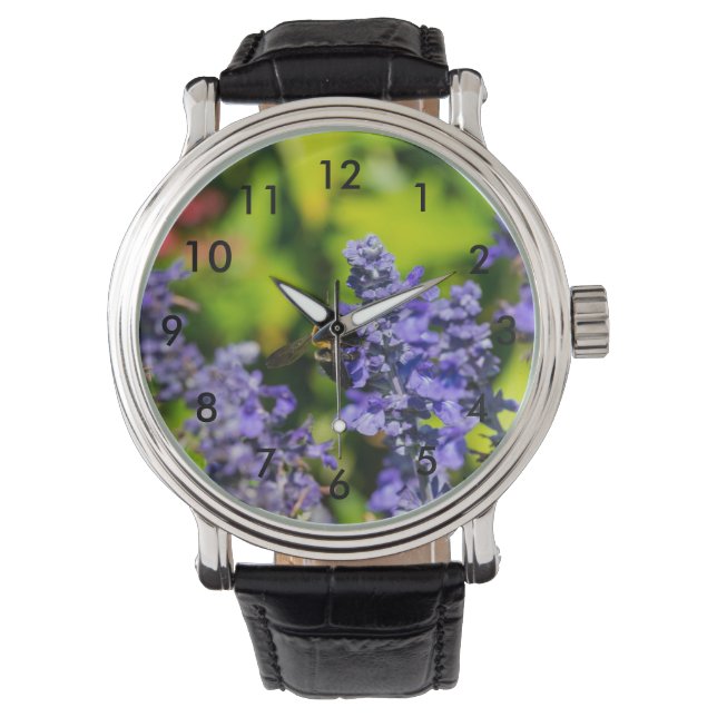 Salvia With Bumblebee Watch (Front)